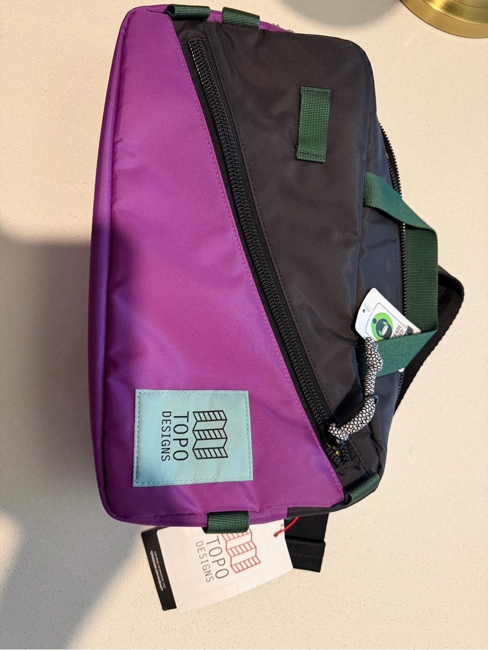 Topo Designs Two-Tone Grape and Black Quick Pack Fanny/Sling Bag